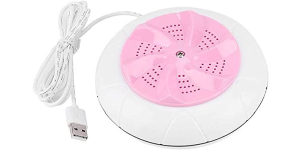 Portable Laundry Machine, Mini Washing Machine Washing Machine Ultrasonic Mini Cleaning Tool for Travel Laundry Washer (Pink)