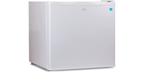 Commercial Cool Upright Freezer in White with Adjustable Thermostat and R600a Refrigerant.